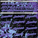 Custom Stitched Black Purple-Light Blue 3D Pattern Design Splash Sports Pullover Sweatshirt Hoodie