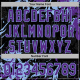 Custom Stitched Black Purple-Light Blue 3D Pattern Design Splash Sports Pullover Sweatshirt Hoodie