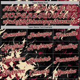 Custom Stitched Black Crimson-Cream 3D Pattern Design Splash Sports Pullover Sweatshirt Hoodie