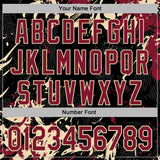 Custom Stitched Black Crimson-Cream 3D Pattern Design Splash Sports Pullover Sweatshirt Hoodie