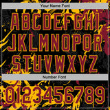 Custom Stitched Black Crimson-Gold 3D Pattern Design Splash Sports Pullover Sweatshirt Hoodie