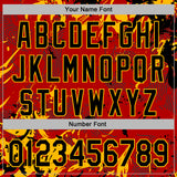 Custom Stitched Red Black-Gold 3D Pattern Design Splash Sports Pullover Sweatshirt Hoodie