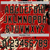 Custom Stitched Red Black-Cream 3D Pattern Design Splash Sports Pullover Sweatshirt Hoodie