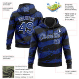 Custom Stitched Black Royal-White 3D Pattern Design Splash Torn Paper Style Sports Pullover Sweatshirt Hoodie