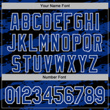 Custom Stitched Black Royal-White 3D Pattern Design Splash Torn Paper Style Sports Pullover Sweatshirt Hoodie