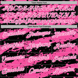 Custom Stitched Black Pink-White 3D Pattern Design Splash Torn Paper Style Sports Pullover Sweatshirt Hoodie