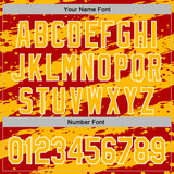 Custom Stitched Red Gold-White 3D Pattern Design Splash Torn Paper Style Sports Pullover Sweatshirt Hoodie