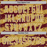 Custom Stitched Burgundy Old Gold-White 3D Pattern Design Splash Torn Paper Style Sports Pullover Sweatshirt Hoodie