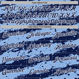 Custom Stitched Light Blue Navy-White 3D Pattern Design Splash Torn Paper Style Sports Pullover Sweatshirt Hoodie