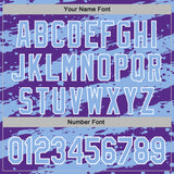 Custom Stitched Purple Light Blue-White 3D Pattern Design Splash Torn Paper Style Sports Pullover Sweatshirt Hoodie