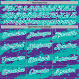 Custom Stitched Purple Aqua-White 3D Pattern Design Splash Torn Paper Style Sports Pullover Sweatshirt Hoodie