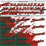 Custom Stitched White Red-Green 3D Pattern Design Abstract Fragment Art Splash Sports Pullover Sweatshirt Hoodie