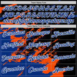 Custom Stitched Black Royal Orange-White 3D Pattern Design Abstract Fragment Art Splash Sports Pullover Sweatshirt Hoodie