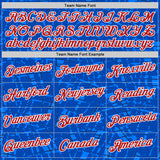 Custom Stitched Royal Red-White 3D Pattern Design Line Sports Pullover Sweatshirt Hoodie