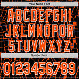 Custom Stitched Black Orange-White 3D Pattern Design Line Sports Pullover Sweatshirt Hoodie