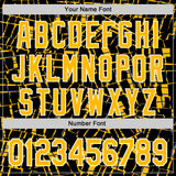 Custom Stitched Black Gold-White 3D Pattern Design Line Sports Pullover Sweatshirt Hoodie