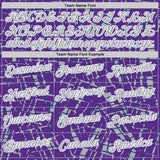 Custom Stitched Purple Gray-White 3D Pattern Design Line Sports Pullover Sweatshirt Hoodie