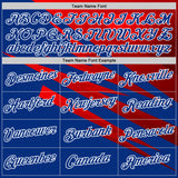 Custom Stitched Royal Red-White 3D Pattern Design Line Sports Pullover Sweatshirt Hoodie