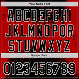 Custom Stitched Black Red-White 3D Pattern Design Abstract Splatter Grunge Art Sports Pullover Sweatshirt Hoodie