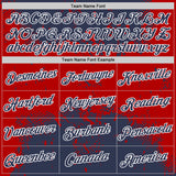 Custom Stitched Navy Red-White 3D Pattern Design Abstract Splatter Grunge Art Sports Pullover Sweatshirt Hoodie