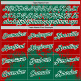 Custom Stitched Kelly Green Red-White 3D Pattern Design Abstract Splatter Grunge Art Sports Pullover Sweatshirt Hoodie