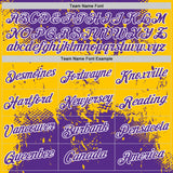Custom Stitched Purple Yellow-White 3D Pattern Design Abstract Splatter Grunge Art Sports Pullover Sweatshirt Hoodie