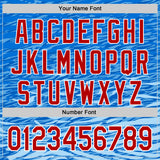 Custom Stitched Royal Red-White 3D Pattern Design Wave Sports Pullover Sweatshirt Hoodie