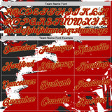 Custom Stitched Black Red Old Gold-White 3D Pattern Design Splash Torn Paper Style Sports Pullover Sweatshirt Hoodie