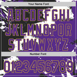 Custom Stitched Black Purple Old Gold-White 3D Pattern Design Splash Torn Paper Style Sports Pullover Sweatshirt Hoodie