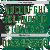 Custom Stitched Black Kelly Green Old Gold-White 3D Pattern Design Splash Torn Paper Style Sports Pullover Sweatshirt Hoodie