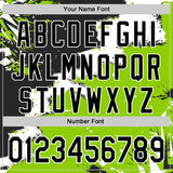 Custom Stitched Black Neon Green-White 3D Pattern Design Splash Torn Paper Style Sports Pullover Sweatshirt Hoodie