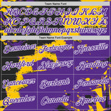 Custom Stitched Black Purple Yellow-White 3D Pattern Design Splash Torn Paper Style Sports Pullover Sweatshirt Hoodie