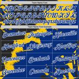 Custom Stitched Black Royal Yellow-White 3D Pattern Design Splash Torn Paper Style Sports Pullover Sweatshirt Hoodie