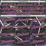 Custom Stitched Black Purple Old Gold-White 3D Pattern Design Line Sports Pullover Sweatshirt Hoodie