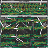 Custom Stitched Black Kelly Green Old Gold-White 3D Pattern Design Line Sports Pullover Sweatshirt Hoodie