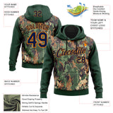 Custom Stitched Green Navy-Bay Orange 3D Pattern Design Tree Camo Hunting Sports Pullover Sweatshirt Hoodie