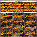 Custom Stitched Black Yellow-Red 3D Pattern Design Tree Camo Hunting Sports Pullover Sweatshirt Hoodie