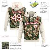Custom Stitched Cream White-Red 3D Pattern Design Tree Camo Hunting Sports Pullover Sweatshirt Hoodie