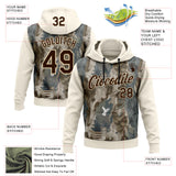 Custom Stitched Cream Brown-Cream 3D Pattern Design Tree Camo Hunting Sports Pullover Sweatshirt Hoodie