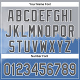 Custom Stitched Gray Steel Gray Blue-White 3D Pattern Design Natural Scenery Sportswear Pullover Sweatshirt Hoodie