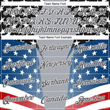 Custom Stitched Gray Steel Gray Black Blue Red-White 3D Pattern Design American Flag Inspire Patriotic Sportswear Pullover Sweatshirt Hoodie