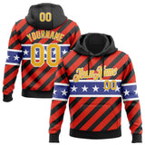 Custom Stitched Black Yellow Red Blue-White 3D Pattern Design American Flag Inspire Patriotic Sportswear Pullover Sweatshirt Hoodie