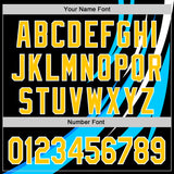 Custom Stitched Black Yellow Blue-White 3D Pattern Design Sportswear Pullover Sweatshirt Hoodie