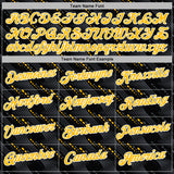 Custom Stitched Black Gold-White 3D Pattern Design Slant Lines Sports Pullover Sweatshirt Hoodie