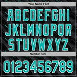 Custom Stitched Black Aqua-White 3D Pattern Design Slant Lines Sports Pullover Sweatshirt Hoodie