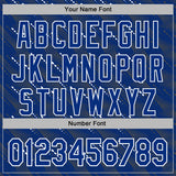 Custom Stitched Royal White 3D Pattern Design Slant Lines Sports Pullover Sweatshirt Hoodie