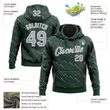 Custom Stitched Green Gray-White 3D Pattern Design Slant Lines Sports Pullover Sweatshirt Hoodie