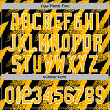 Custom Stitched Black Gold-White 3D Pattern Design Zigzag Shape Sports Pullover Sweatshirt Hoodie