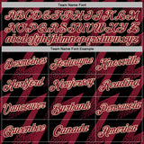 Custom Stitched Black Crimson-Cream 3D Pattern Design Zigzag Shape Sports Pullover Sweatshirt Hoodie