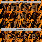 Custom Stitched Black Bay Orange 3D Pattern Design Zigzag Shape Sports Pullover Sweatshirt Hoodie